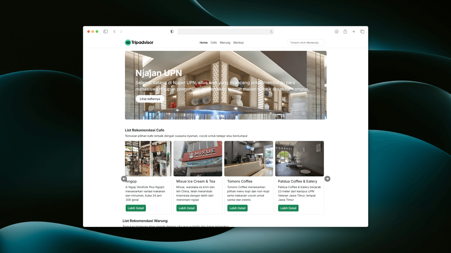 NjajanUPN project screenshot
